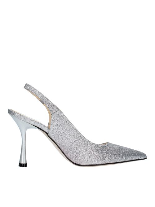 Slingback décolleté in glittery fabric PAOLO MATTEI | ELVIRA85 04 GLITTERARGENTO